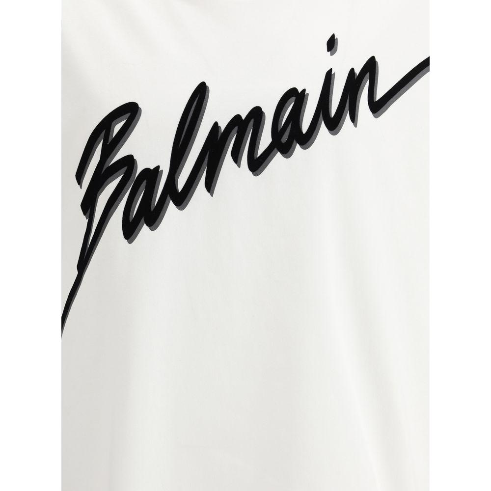 Balmain Letter Flock T-Shirt Balmain