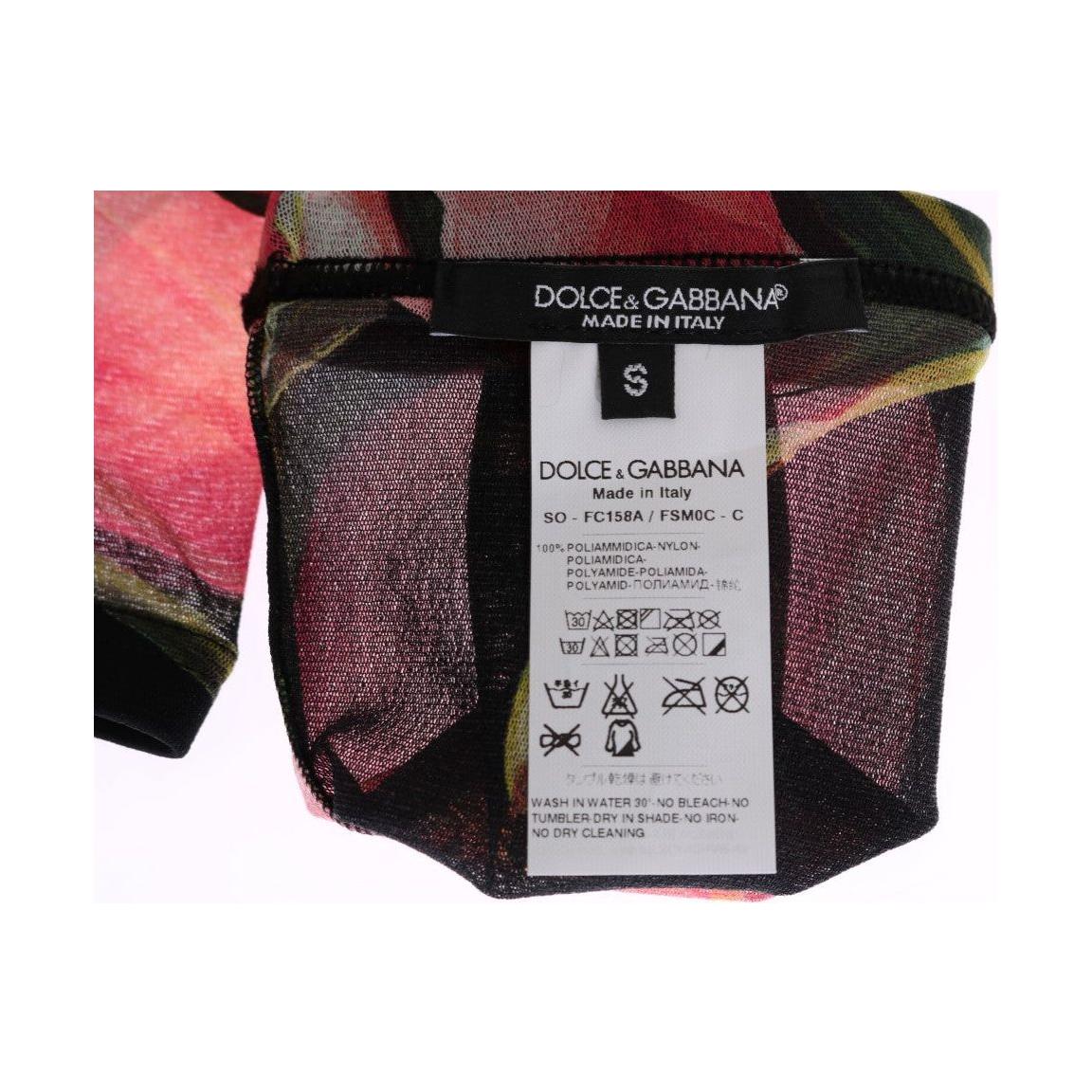 Dolce & Gabbana Multicolor Floral Tulip Nylon Socks