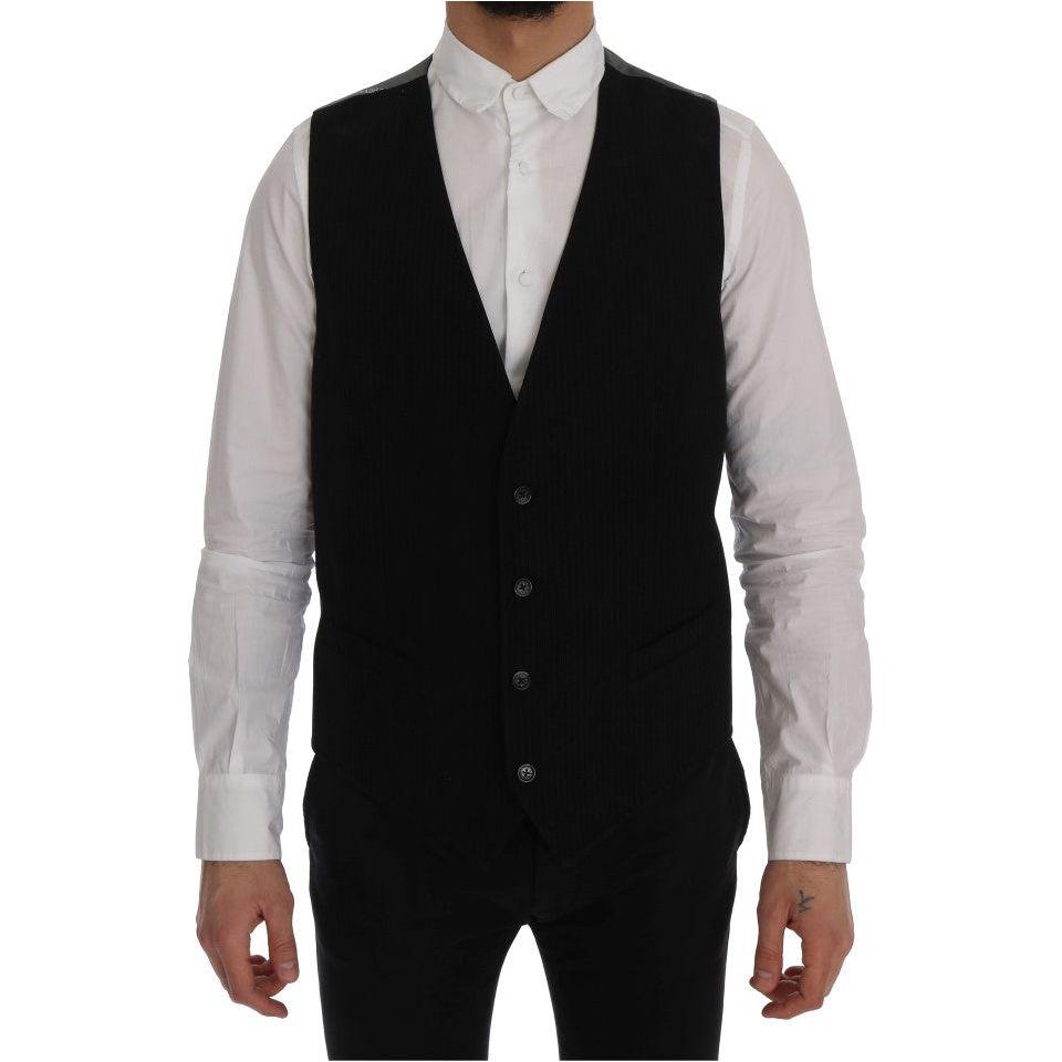 Dolce & Gabbana Elegant Striped Waistcoat Vest Dolce & Gabbana