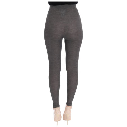 Dolce & Gabbana Gray Cashmere Stretch Tights
