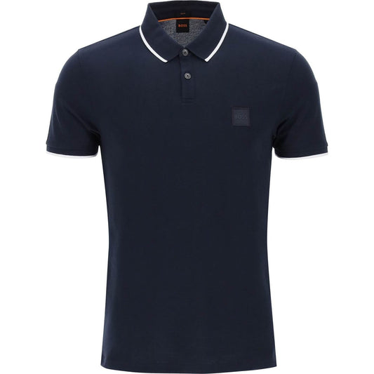 Boss slim fit piqué polo shirt with tipped Topwear Boss