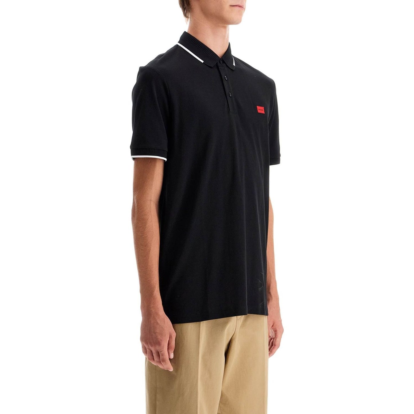 Hugo polo shirt with contrasting finishing details Topwear Hugo