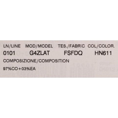 Dolce & Gabbana Black Tree Cotton Stretch Pants