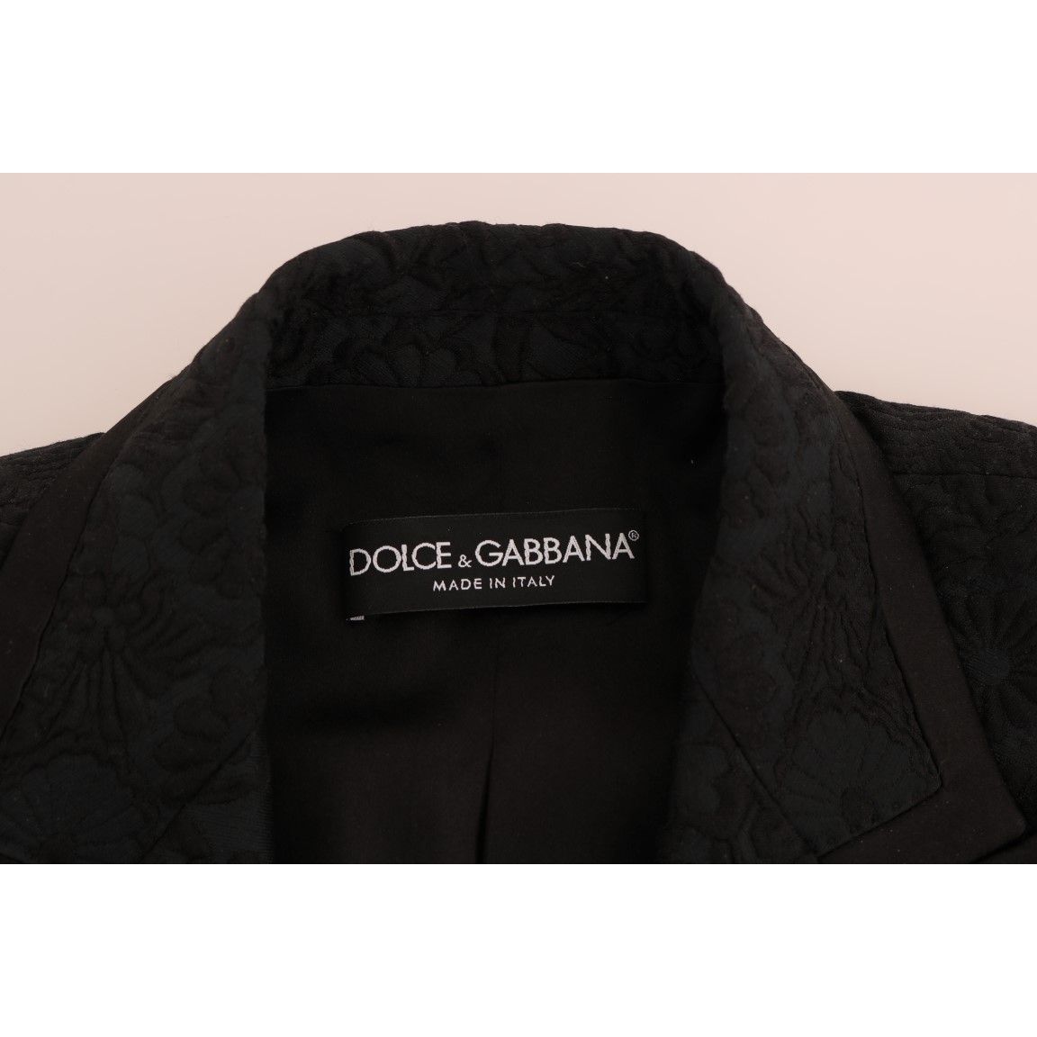 Dolce & Gabbana Black Brocade Blazer Jacket