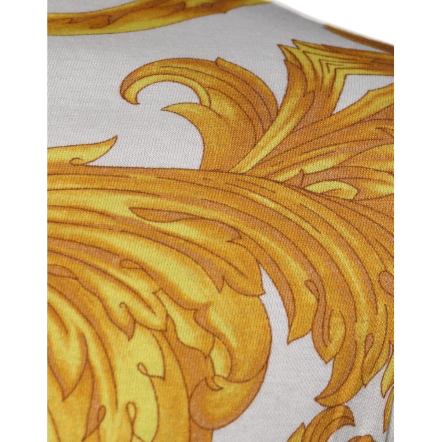 Versace White Medusa Print Cotton Crew Neck T-shirt Versace