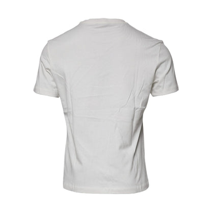Versace White Medusa Print Cotton Crew Neck T-shirt Versace