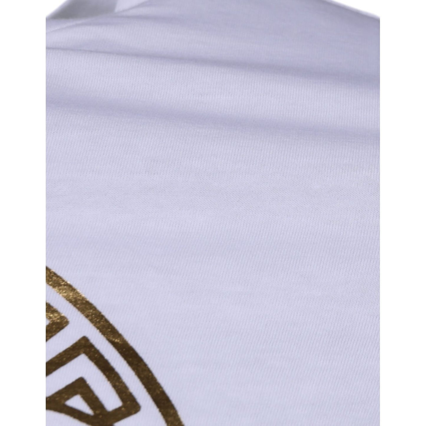 Versace White Medusa Print Cotton Crew Neck T-shirt Versace