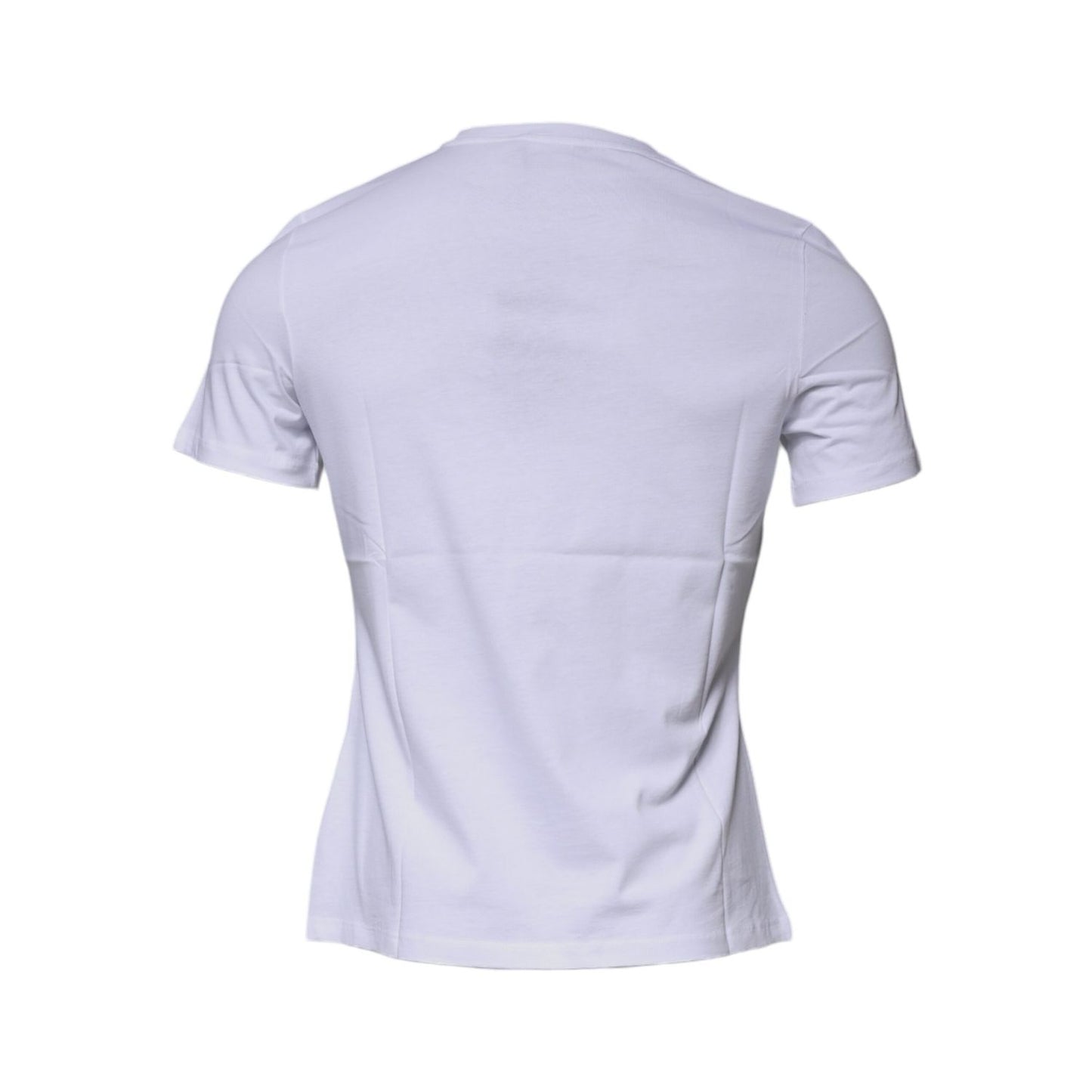 Versace White Medusa Print Cotton Crew Neck T-shirt Versace