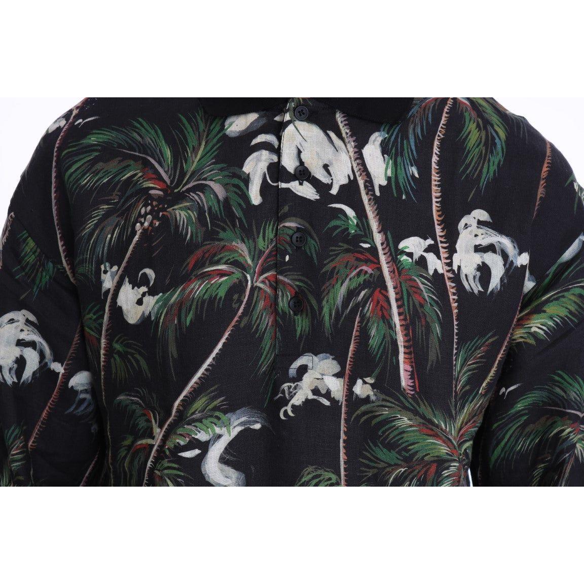 Dolce & Gabbana Black Volcano Sicily Short Sleeve T-Shirt
