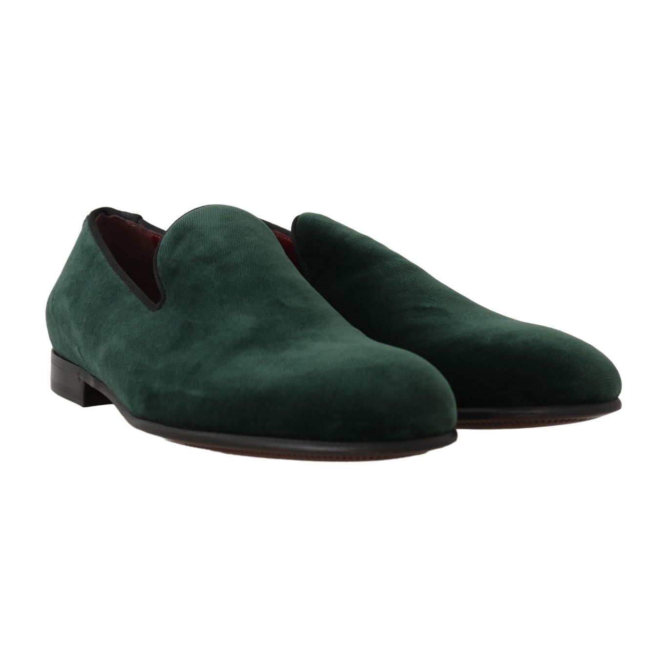 Dolce & Gabbana Elegant Green Suede Slip-On Loafers Dolce & Gabbana