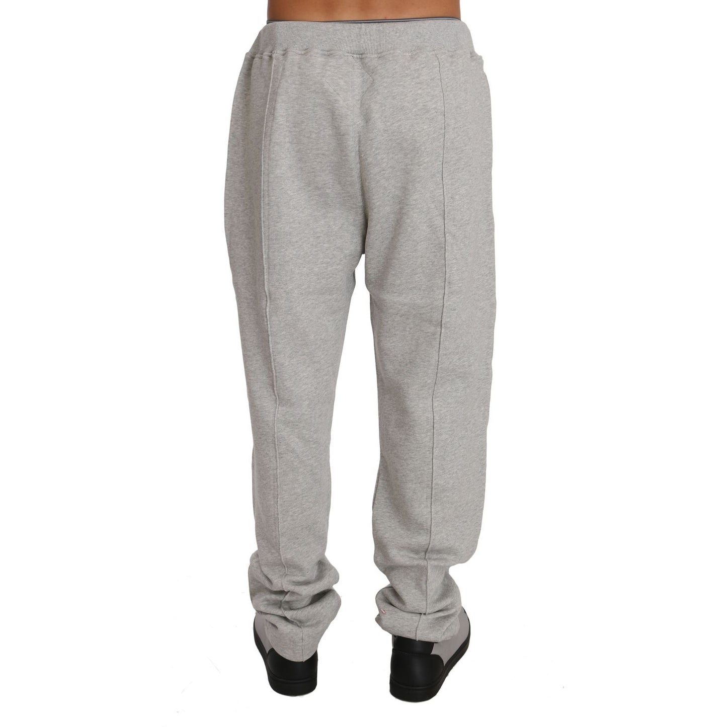 Billionaire Italian Couture Elegant Gray Cotton Sweatsuit Ensemble Billionaire Italian Couture