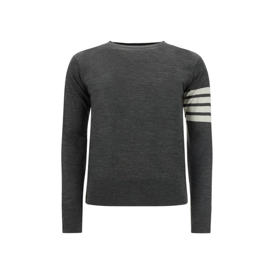 Thom Browne Gray Fleece Wool Sweatshirt