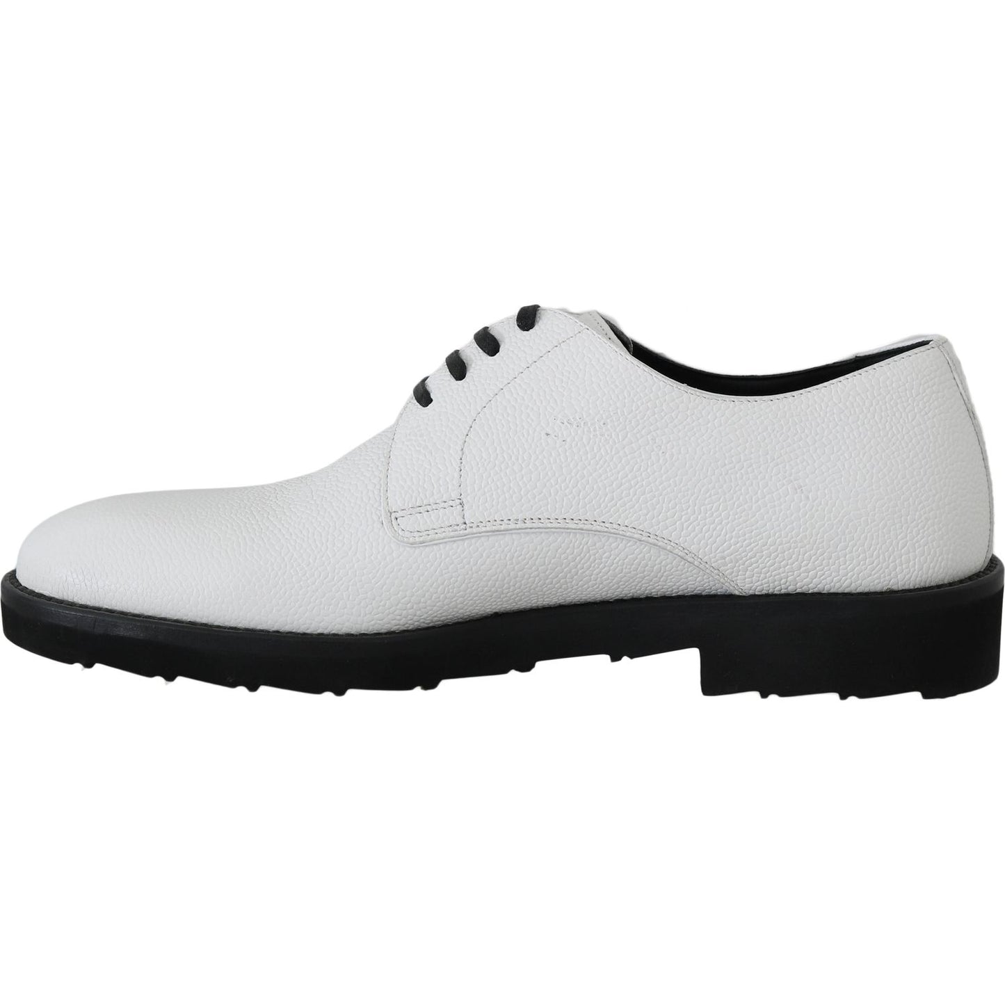 Dolce & Gabbana White Leather Derby Dress Formal Shoes