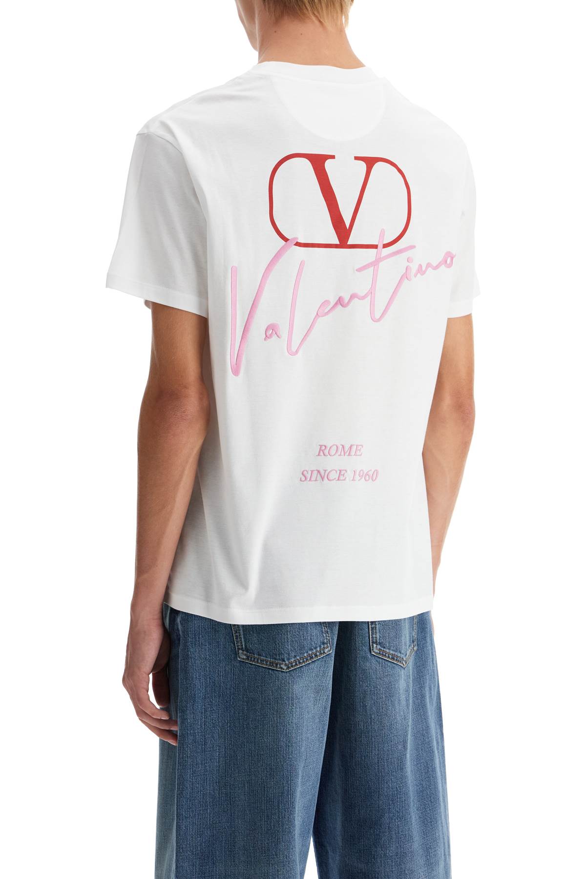 Valentino Garavani 't-shirt with embroidery and print design Topwear Valentino Garavani