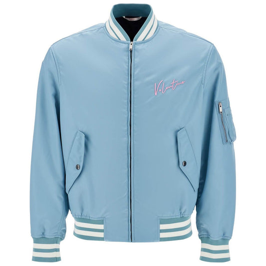 Valentino Garavani nylon bomber jacket with embroidery and print. Jackets Valentino Garavani