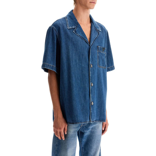 Valentino Garavani denim bowling shirt for men Shirts Valentino Garavani