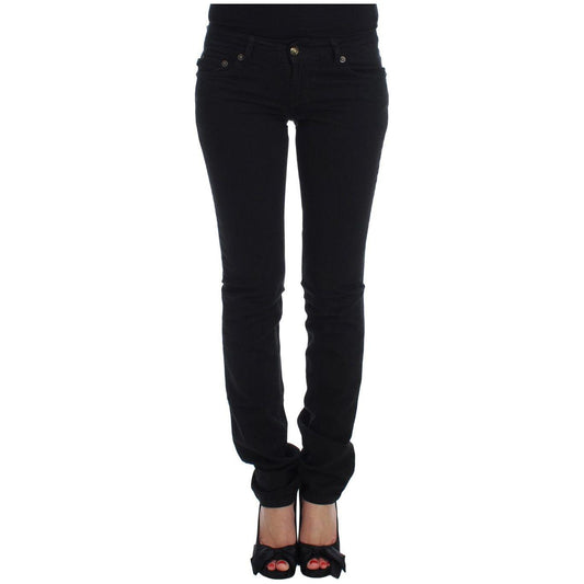 Cavalli Chic Slim Skinny Black Jeans Jeans & Pants Cavalli