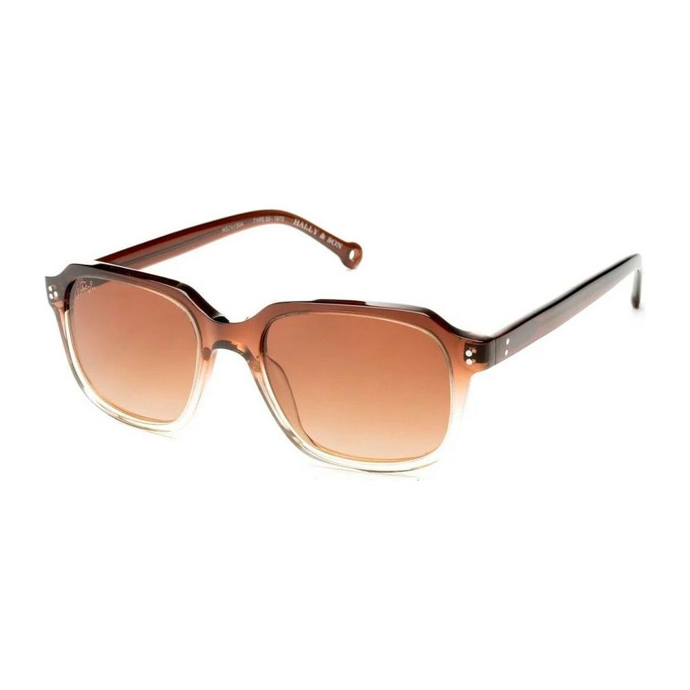 Hally&Son Brown Acetate Sunglasses Hally&Son