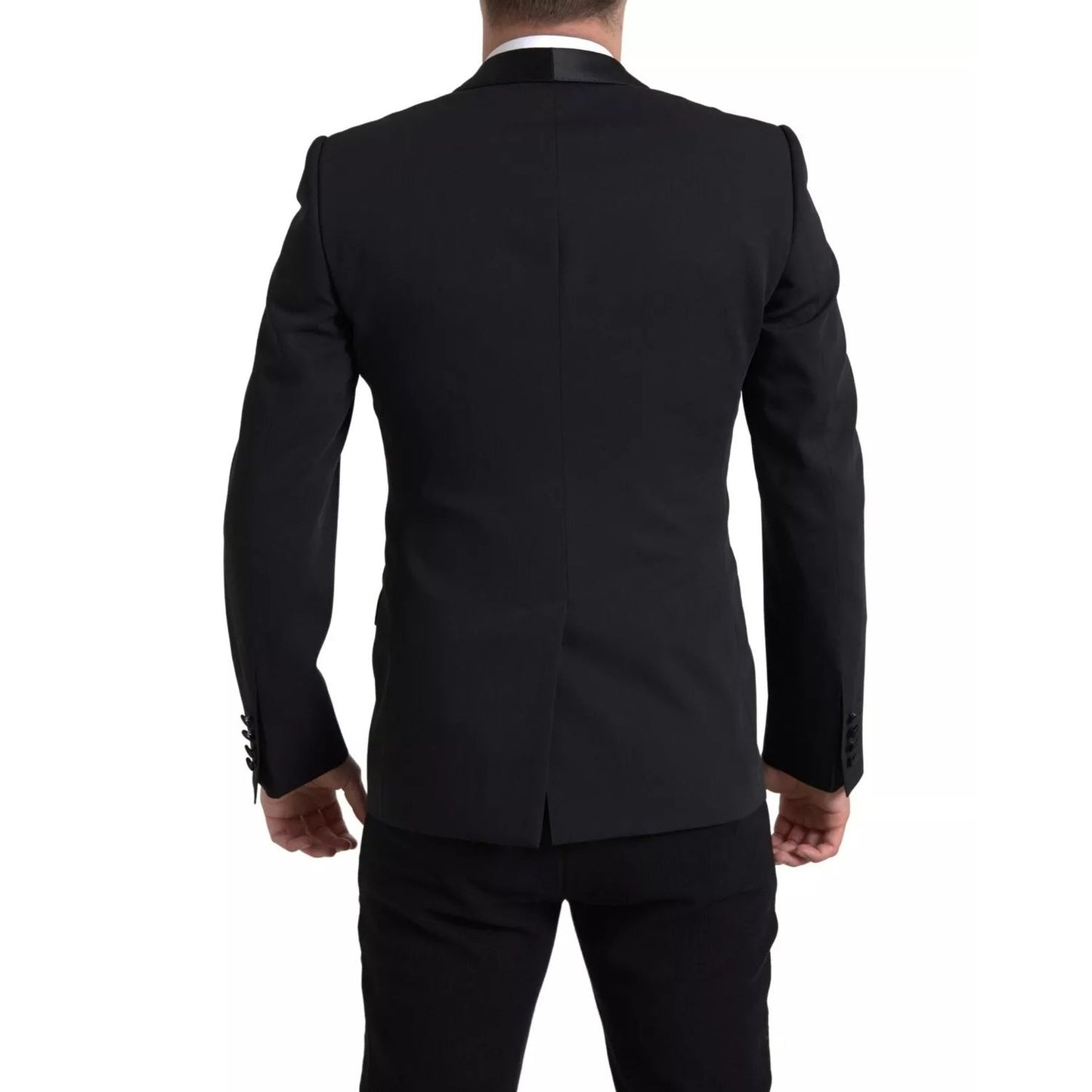 Dolce & Gabbana Black Wool Single Breasted MARTINI Blazerclothing