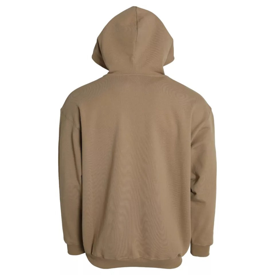Balenciaga Brown Cotton Symbolic Molleton Bouclette Hooded Sweater Balenciaga