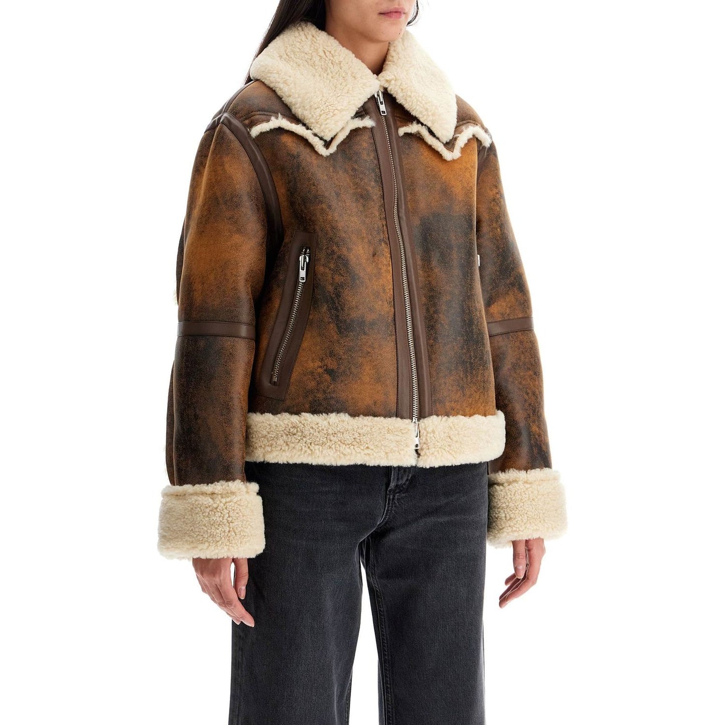 Stand Studio lessie faux shearling jacket