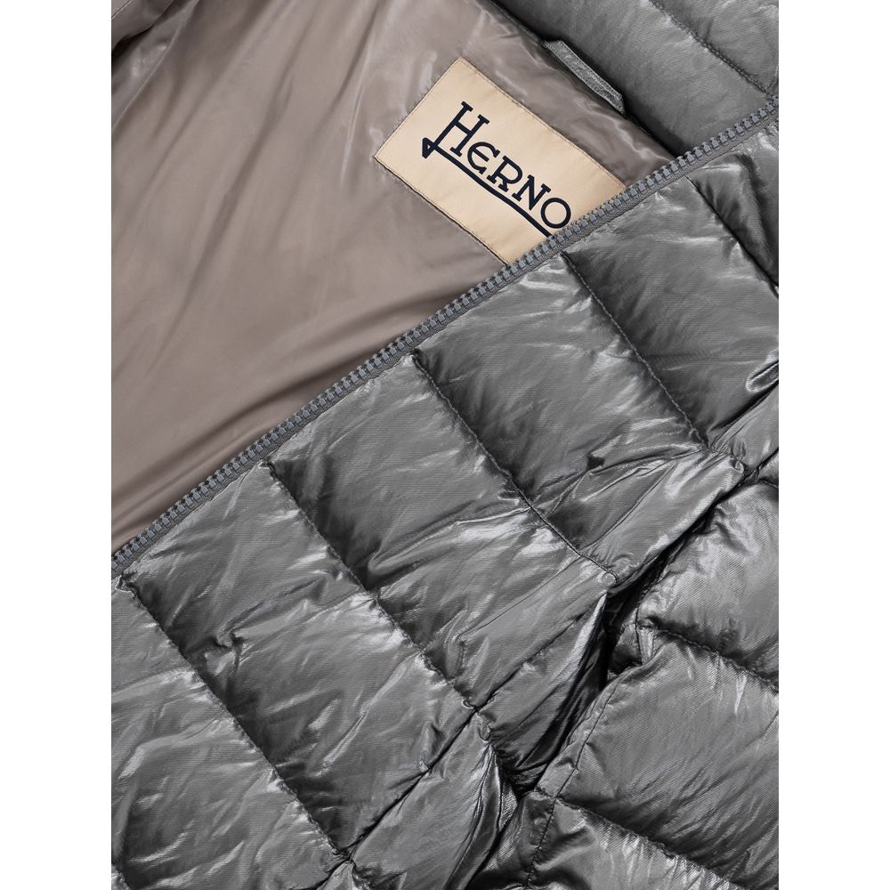 Herno Silver Viscose Jackets & Coat Herno