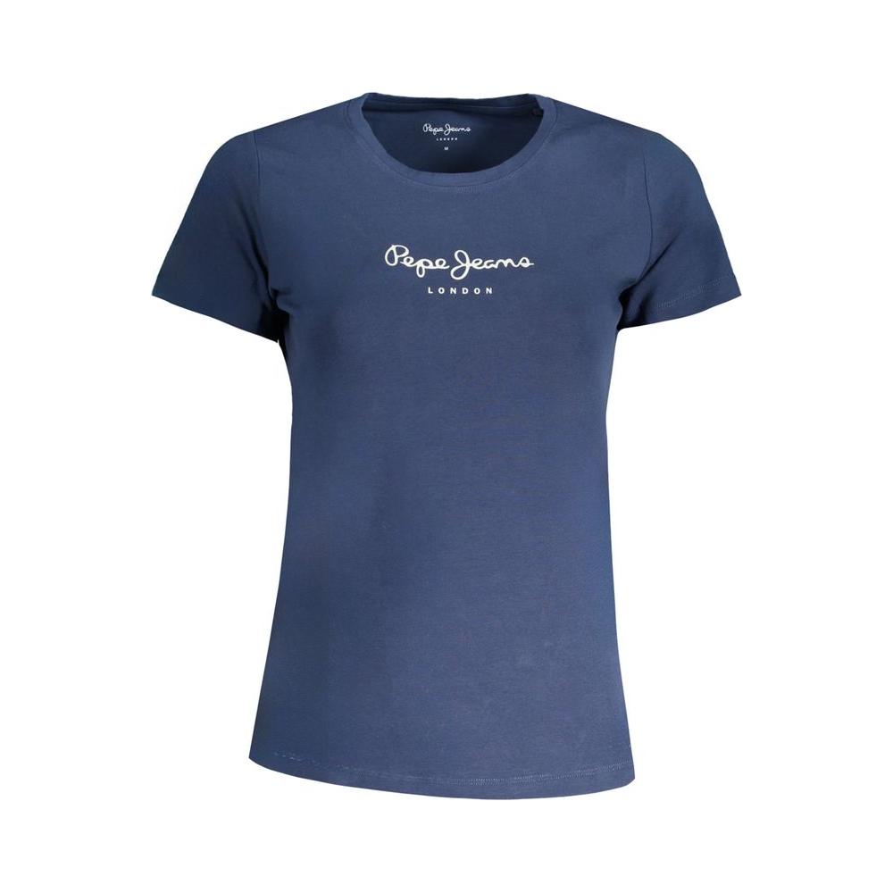 Pepe Jeans Blue Cotton Tops & T-Shirt Pepe Jeans