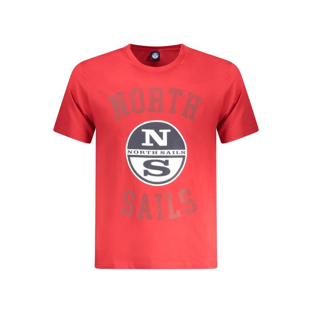 North Sails Red Cotton Men T-Shirt