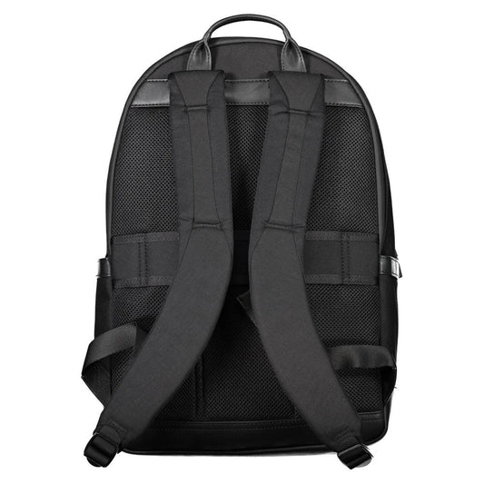 Tommy Hilfiger Black Nylon Men Backpack Tommy Hilfiger