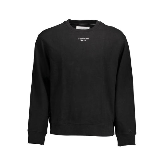 Calvin Klein Black Cotton Men Sweater Calvin Klein