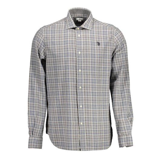 U.S. POLO ASSN. Gray Cotton Men Shirt U.S. POLO ASSN.