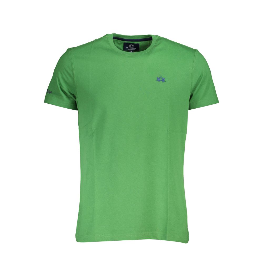 La Martina Green Cotton Men T-Shirt La Martina