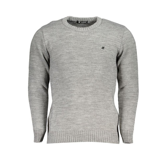 U.S. Grand Polo Gray Fabric Sweater U.S. Grand Polo