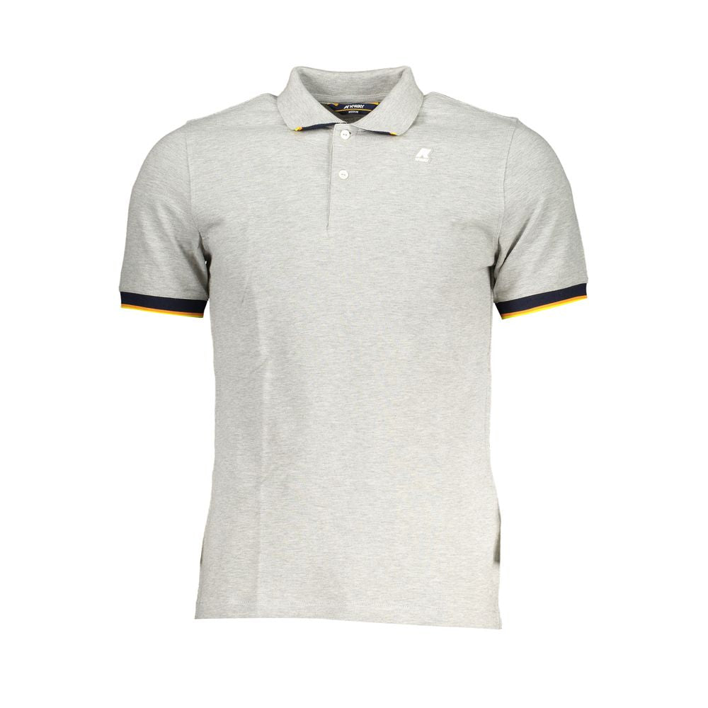 K-WAY Gray Cotton Polo Shirt K-WAY