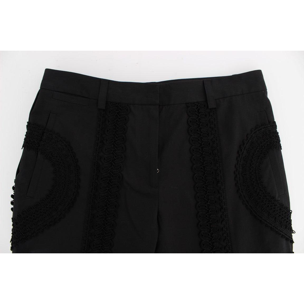 Dolce & Gabbana Elegant Black Torero Capri Pants Dolce & Gabbana