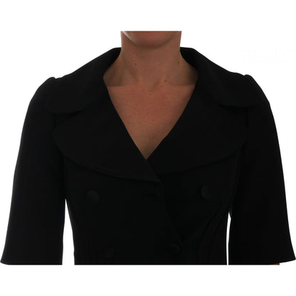 Dolce & Gabbana Black Short Croped Jacket Blazer Coats & Jackets