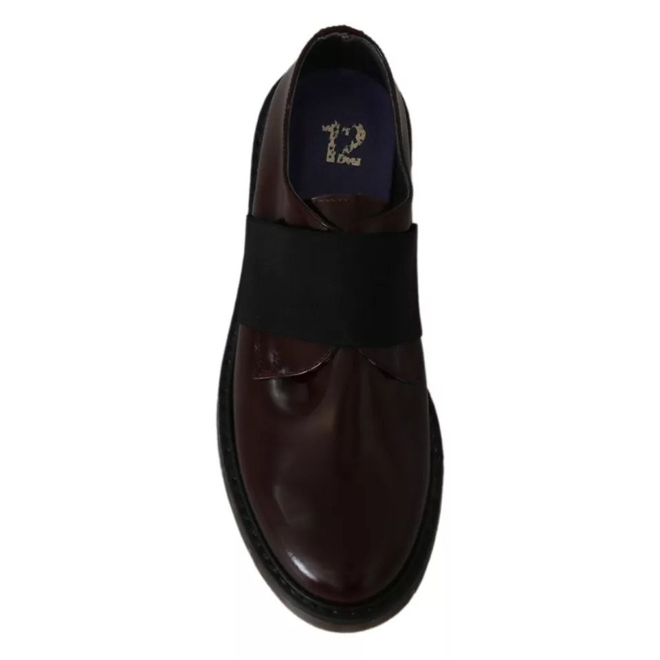 Dr. Martens Dark Brown Leather Elastic Strap Shoes