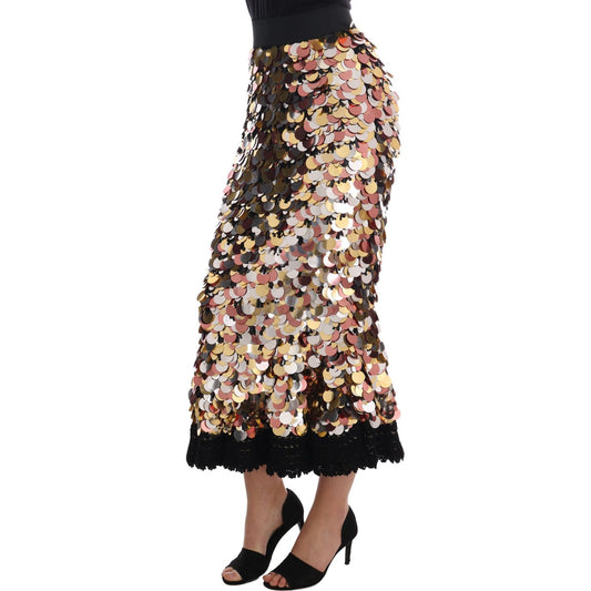 Dolce & Gabbana Sequin Embellished High-Waist Pencil Skirt Dolce & Gabbana