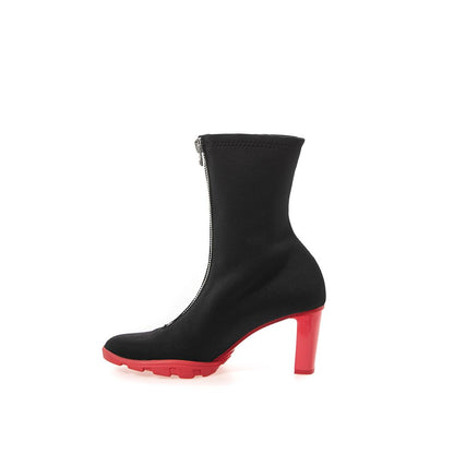 Alexander McQueen Black Neoprene Ankle Boots