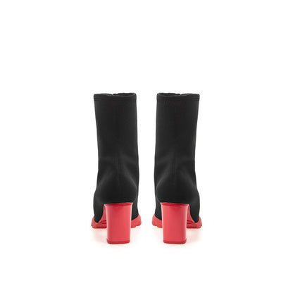 Alexander McQueen Black Neoprene Ankle Boots