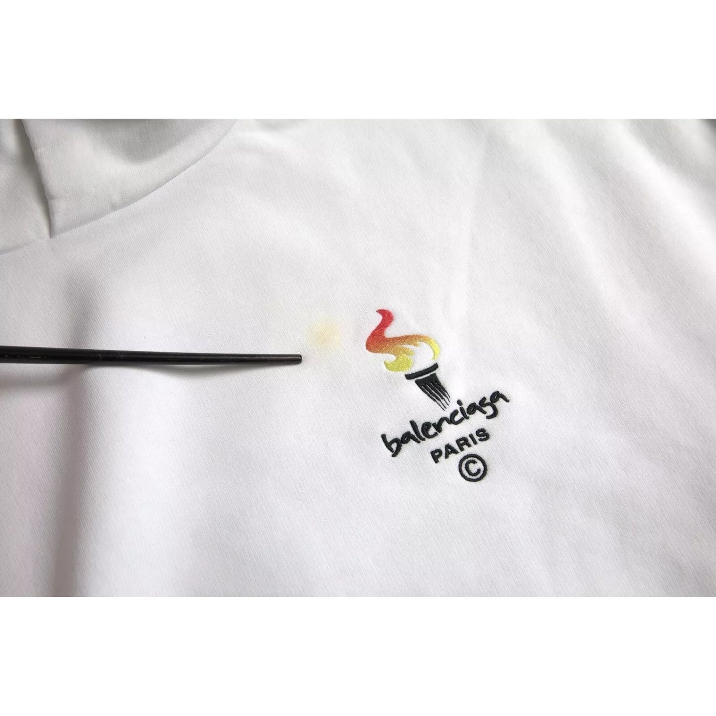 Balenciaga White Cotton Logo Hooded Pullover Oversize Sweater Balenciaga