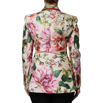 Dolce & Gabbana Multicolor Floral Double Breasted Jacket