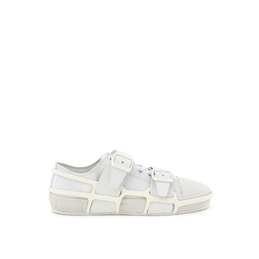 Burberry White Cotton Athletic Sneakers