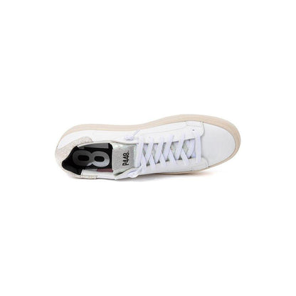 P448 White Leather Low Top Sneakers