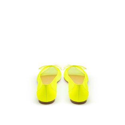 Christian Louboutin Yellow Mesh Ballet Flats