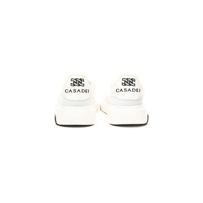 Casadei White Leather Athletic Sneakers
