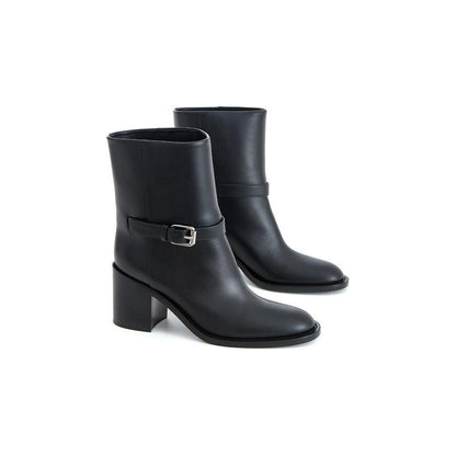 Burberry Black Leather Ankle Boots