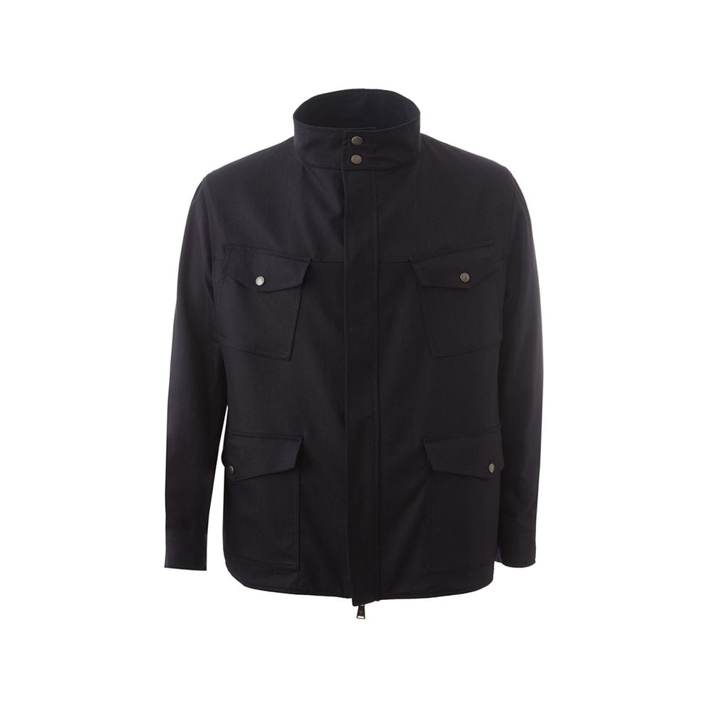 Lardini Blue Wool Coat