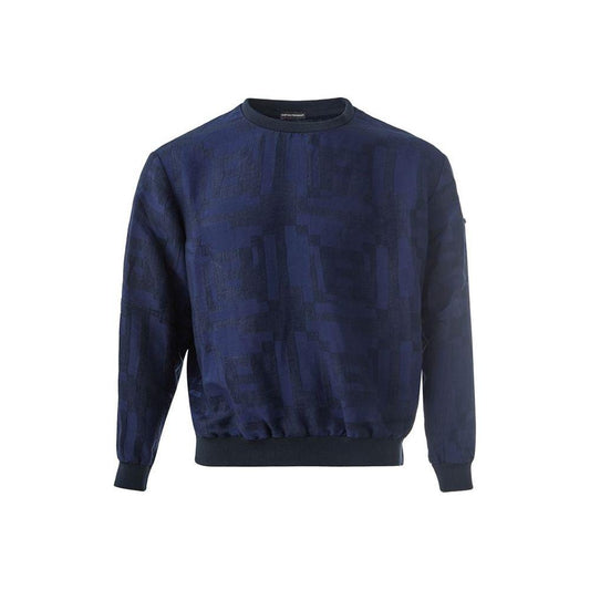 Emporio Armani Blue Linen T-Shirt