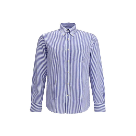Deperlu Blue Cotton Pattern Shirt